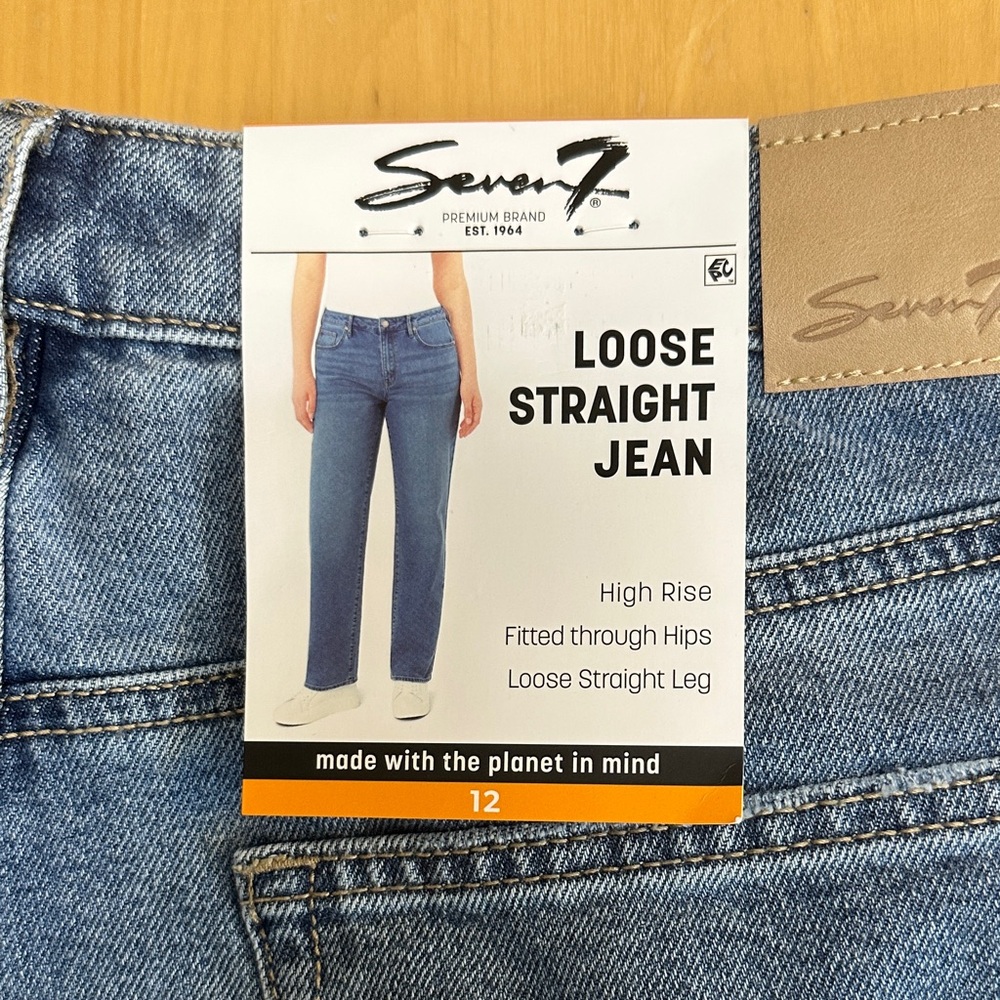 NWT Size 12, Seven7 Loose Straight Jean